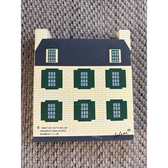 The Womens Club Hagerstown Series Faline Cat’s Meow 1993 Shelf Sitter Signed - Picture 2 of 4